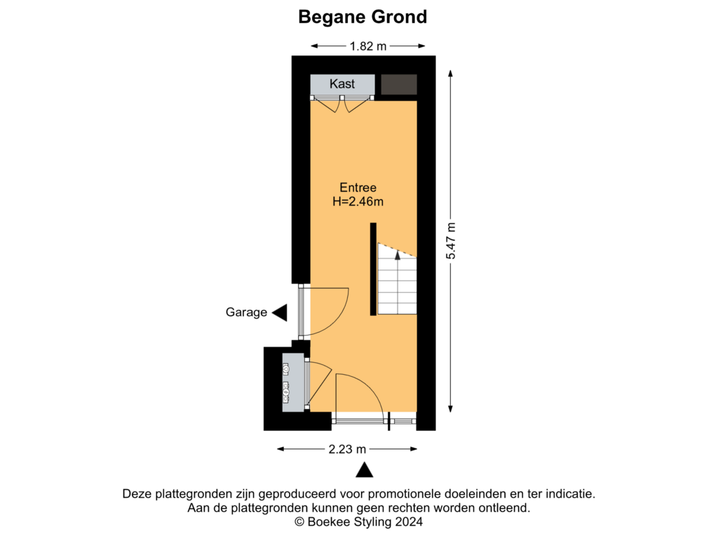 Bekijk plattegrond van Begane Grond van De Swarrelsstraat 2