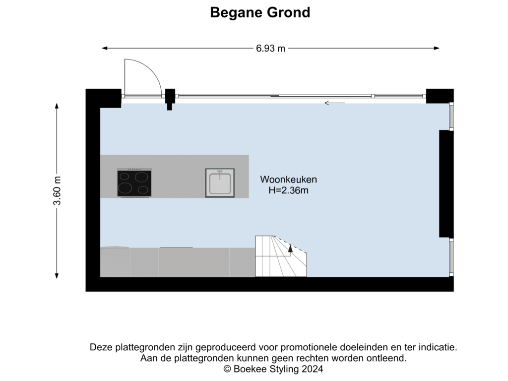 Bekijk plattegrond van Begane Grond van De Swarrelsstraat 2