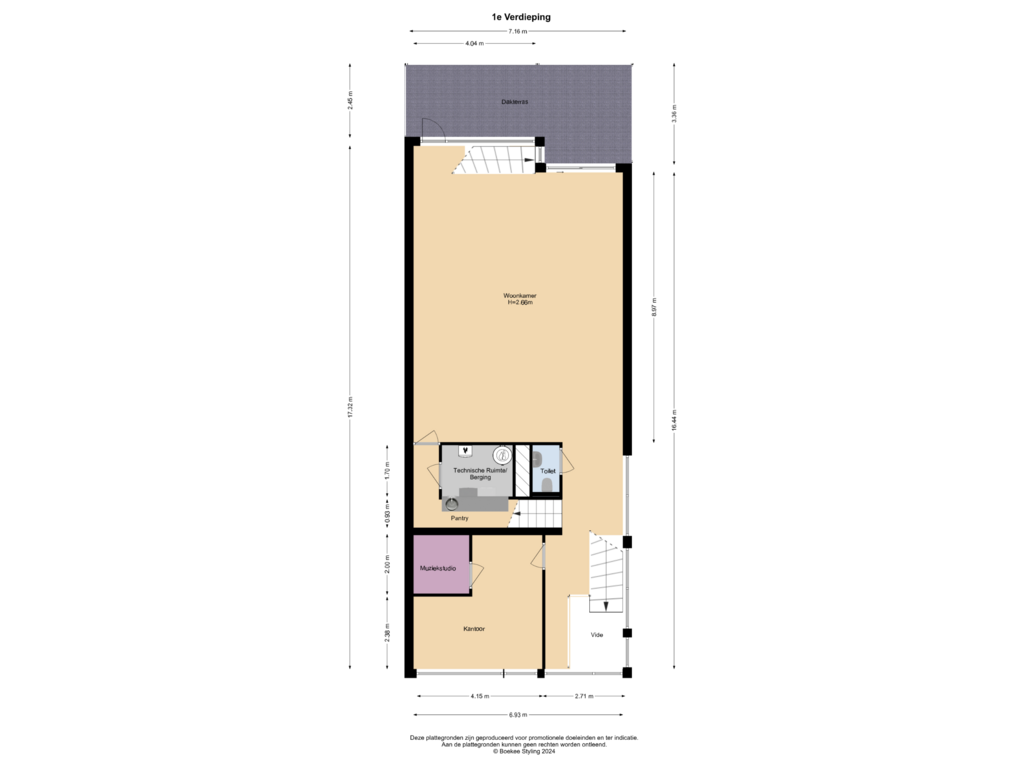 Bekijk plattegrond van 1e Verdieping van De Swarrelsstraat 2