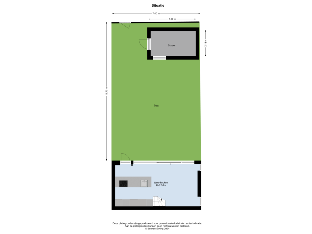 Bekijk plattegrond van Situatie van De Swarrelsstraat 2