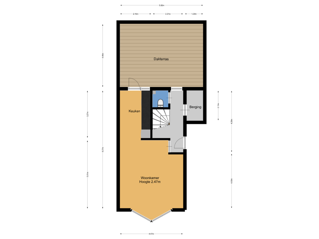 View floorplan of Tweede verdieping of Golfstroom 122