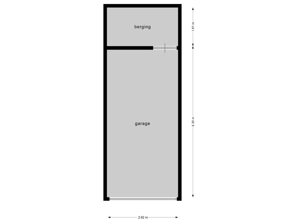 View floorplan of Garage/berging of Golfstroom 122