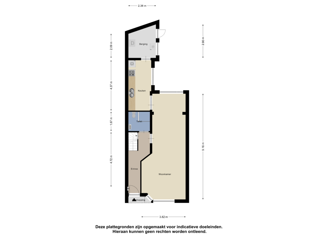 Bekijk plattegrond van Begane Grond van Burgemeester Okmastraat 4