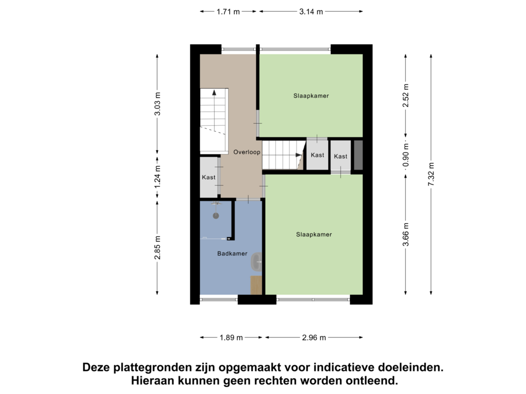 Bekijk plattegrond van Eerste Verdieping van Burgemeester Okmastraat 4