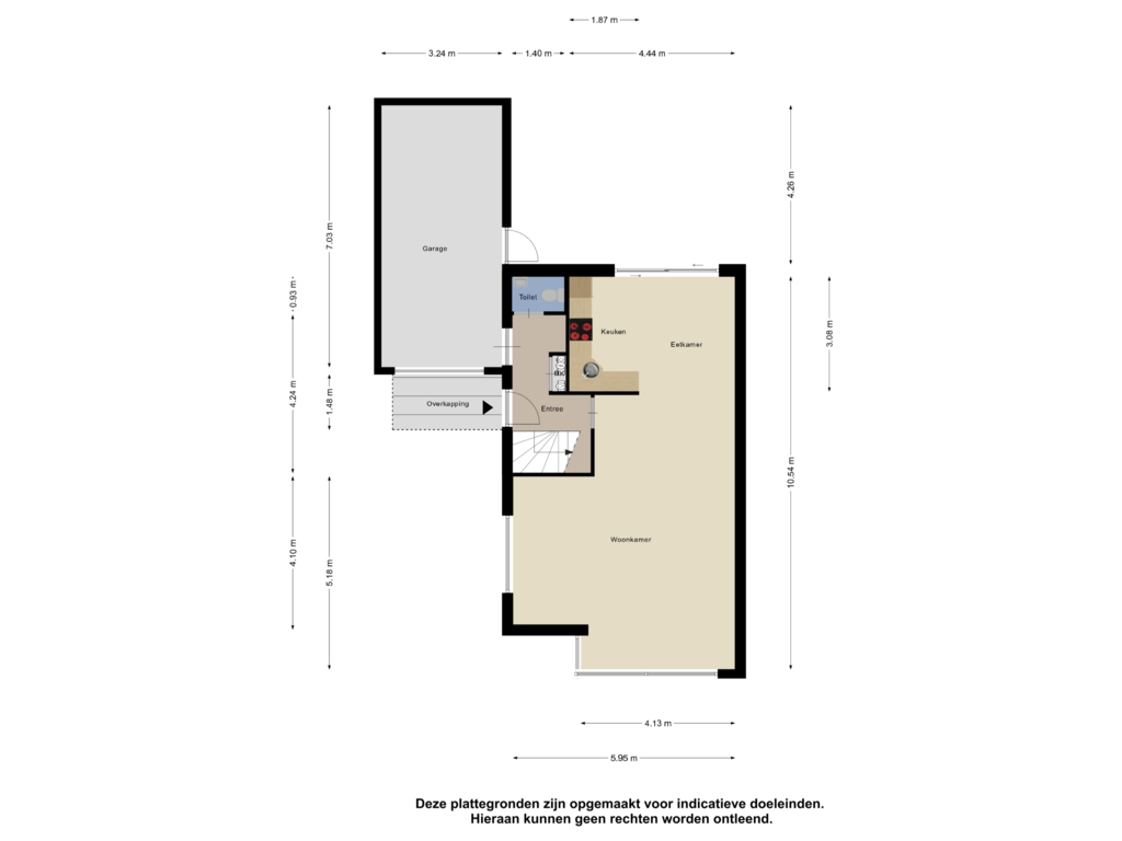 View floorplan of Begane Grond of Ina Boudier-Bakkersingel 21