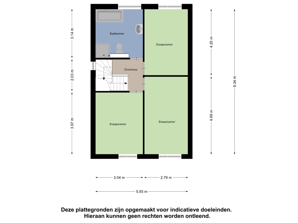 View floorplan of Eerste Verdieping of Ina Boudier-Bakkersingel 21