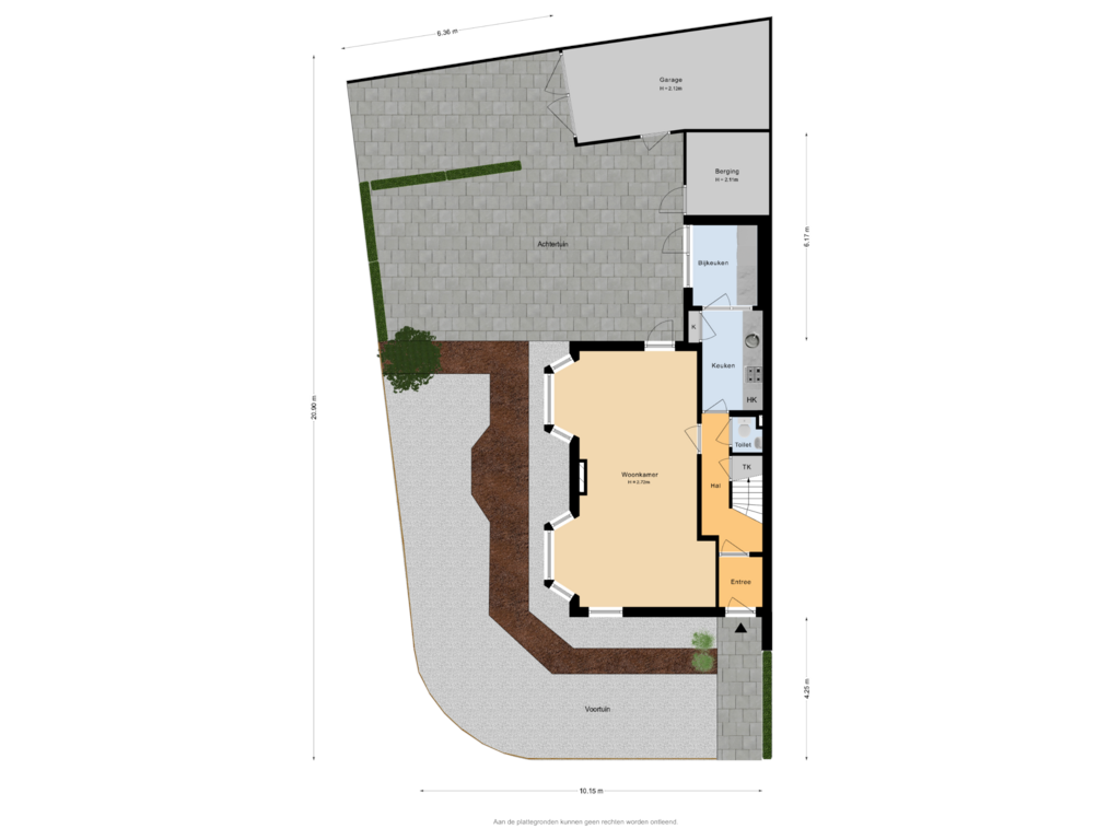 Bekijk plattegrond van Situatie van Heidestraat 31