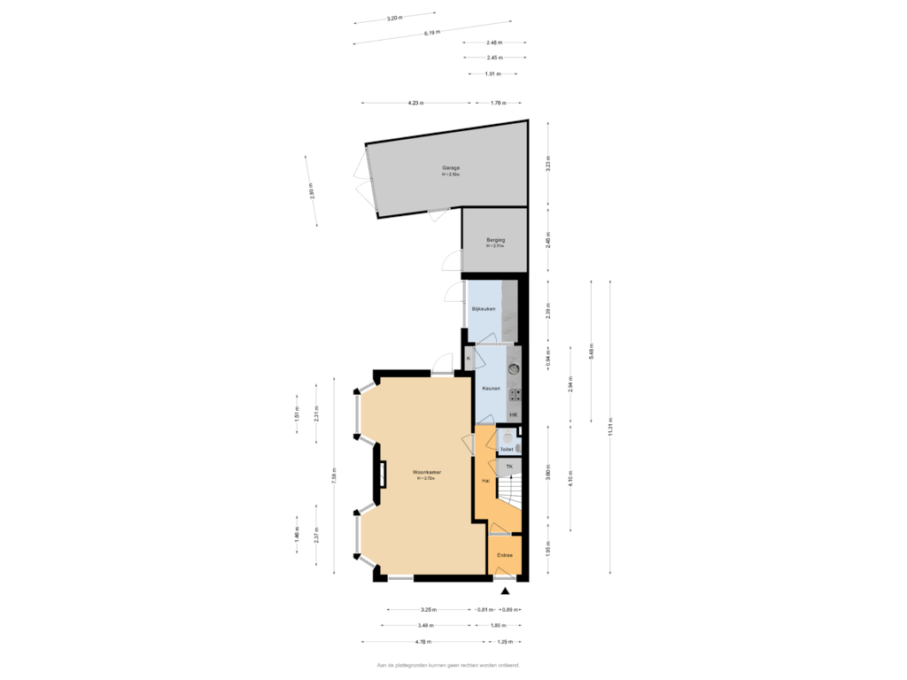 Bekijk plattegrond van Begane grond van Heidestraat 31