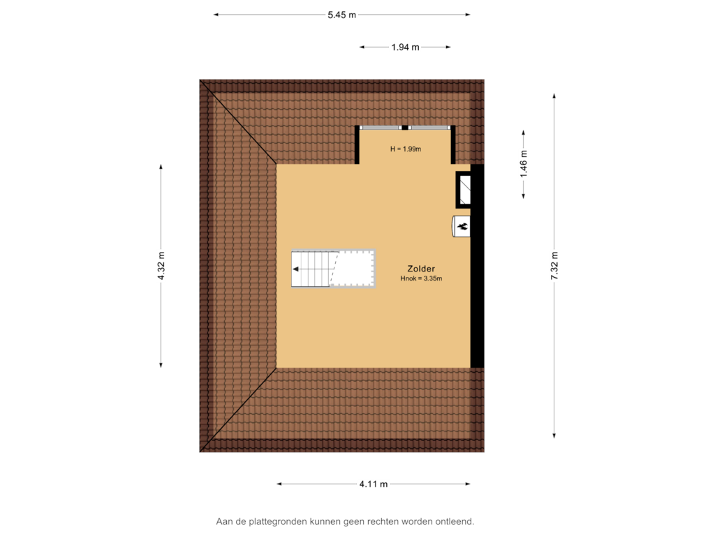 Bekijk plattegrond van 2e verdieping van Heidestraat 31