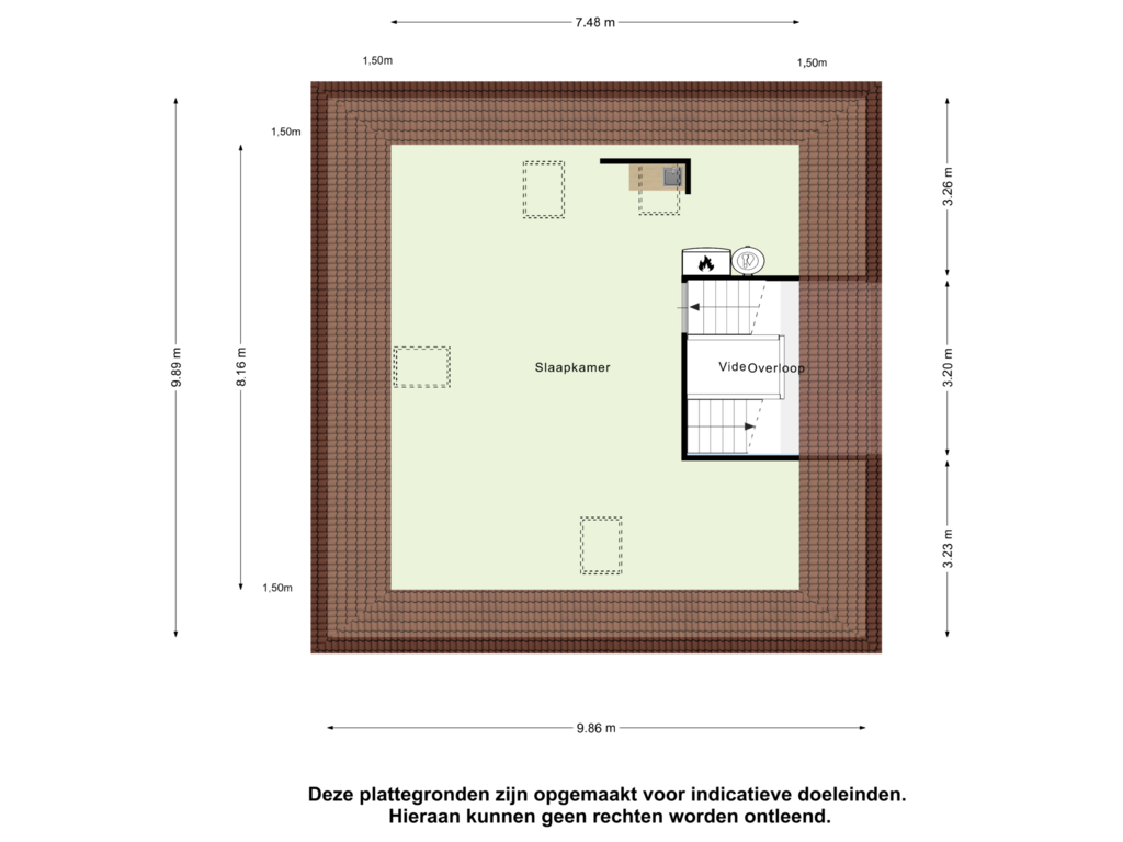 View floorplan of Tweede Verdieping of Torenstraat 16