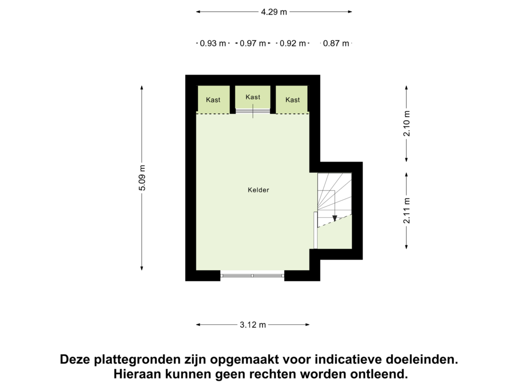 View floorplan of Kelder of Torenstraat 16