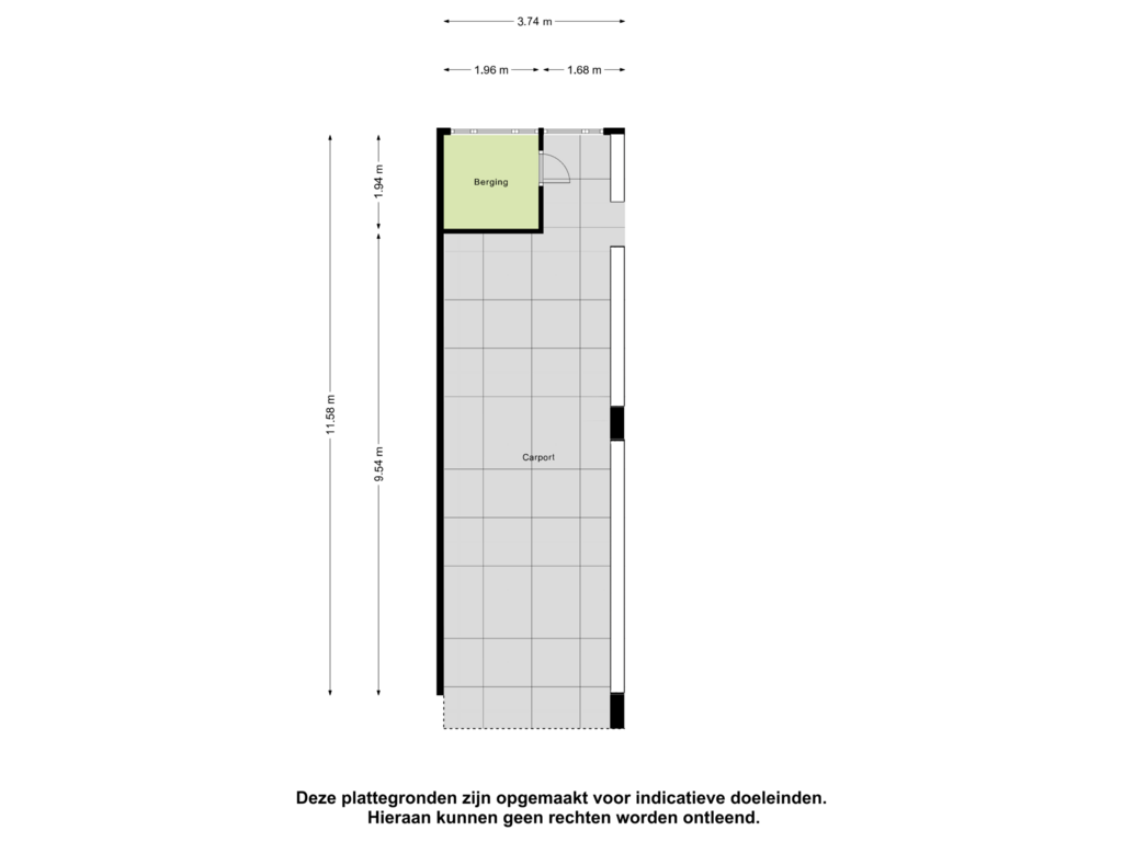 View floorplan of Carport of Torenstraat 16