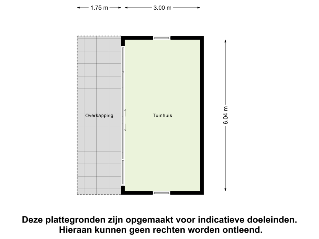 View floorplan of Tuinhuis of Torenstraat 16