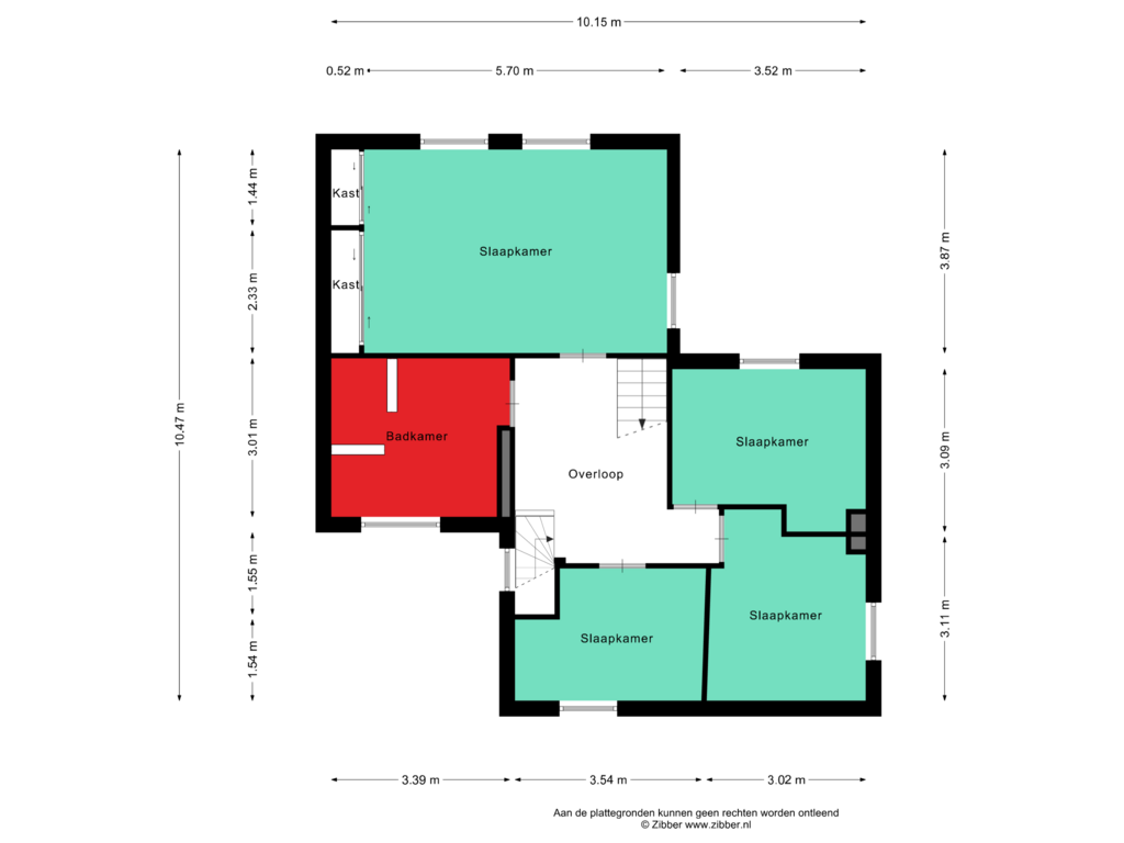 View floorplan of Eerste Verdieping of Ussenstraat 18