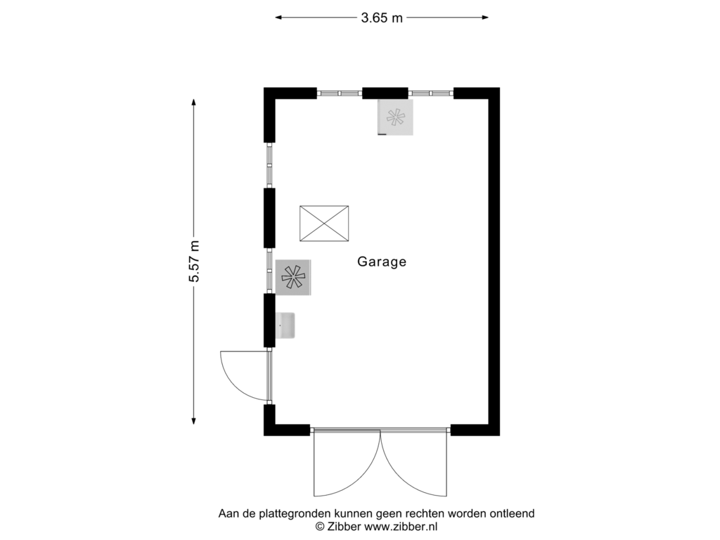 View floorplan of Garage of Ussenstraat 18