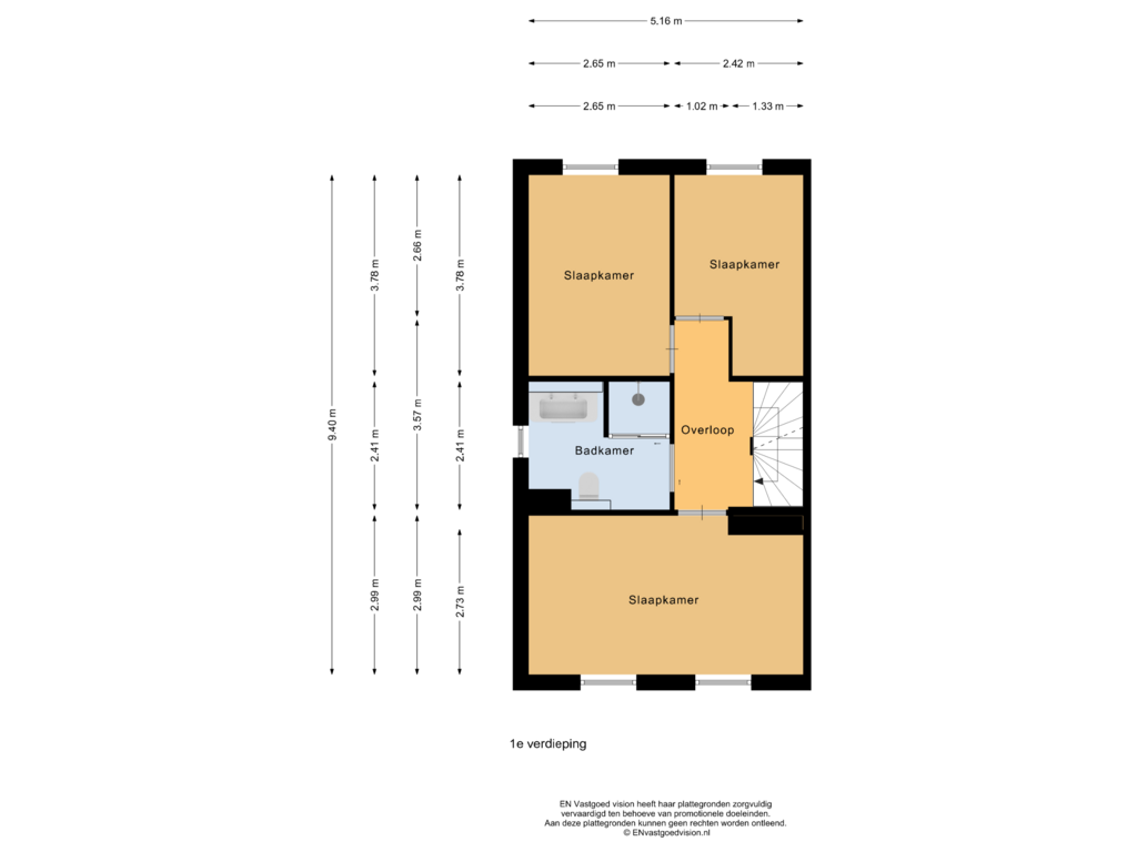 Bekijk plattegrond van 1e verdieping van Gooischedreef 2-A