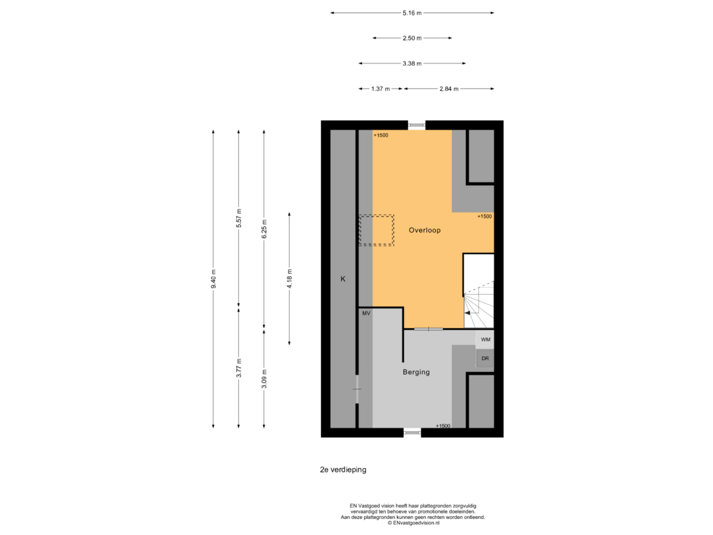 Bekijk plattegrond van 2e verdieping van Gooischedreef 2-A