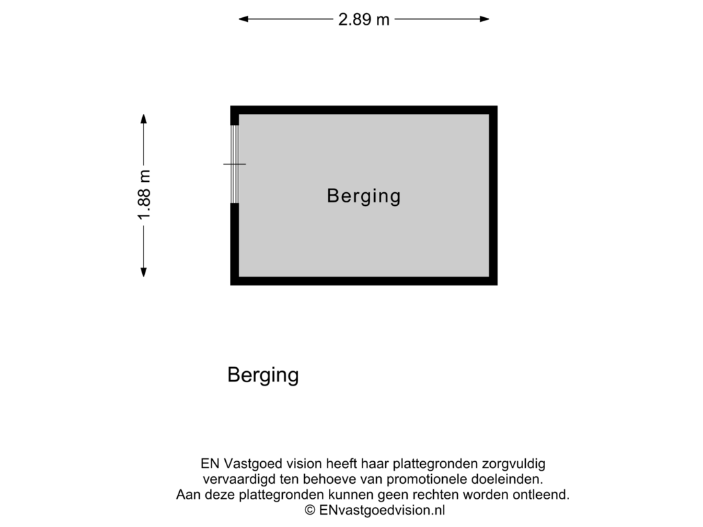 Bekijk plattegrond van Berging van Gooischedreef 2-A