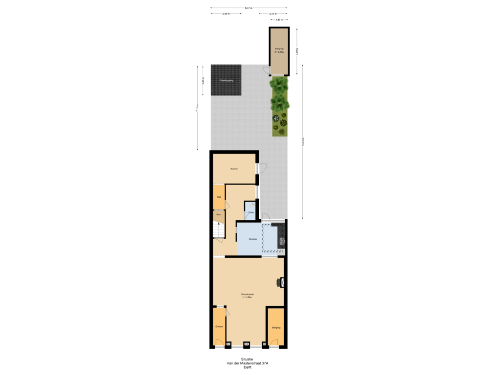 Bekijk plattegrond van Situatie van Van der Mastenstraat 37