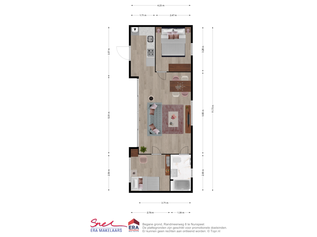 Bekijk plattegrond van Begane grond van Randmeerweg 8-433