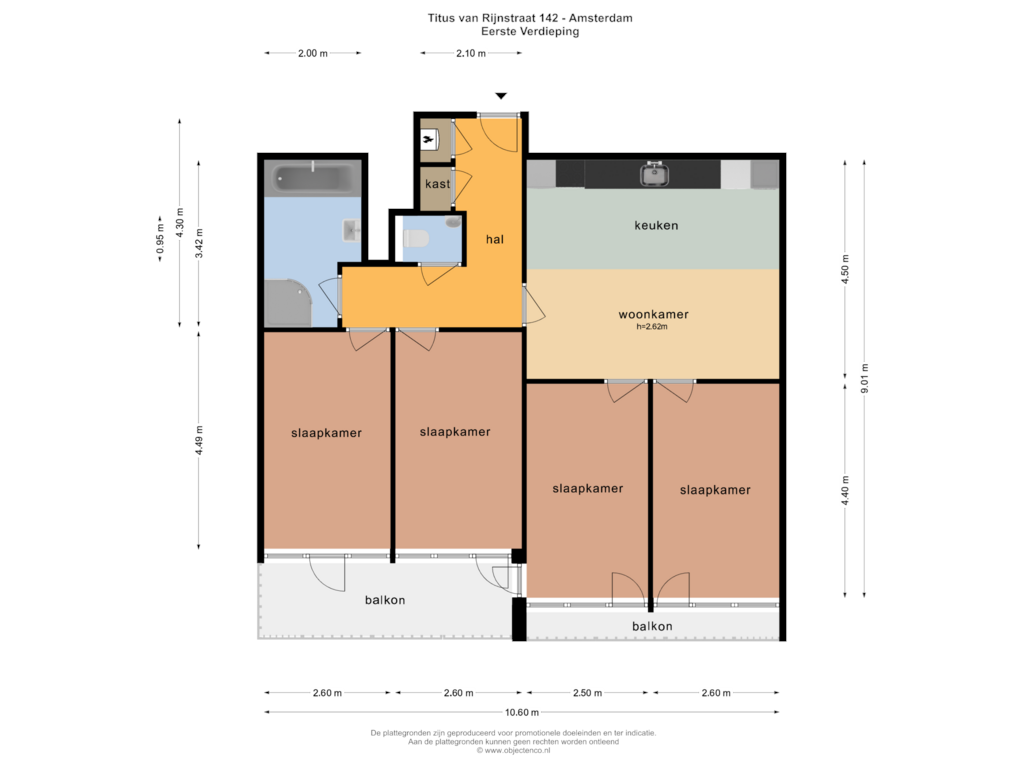 Bekijk plattegrond van EERSTE VERDIEPING van Titus van Rijnstraat 142