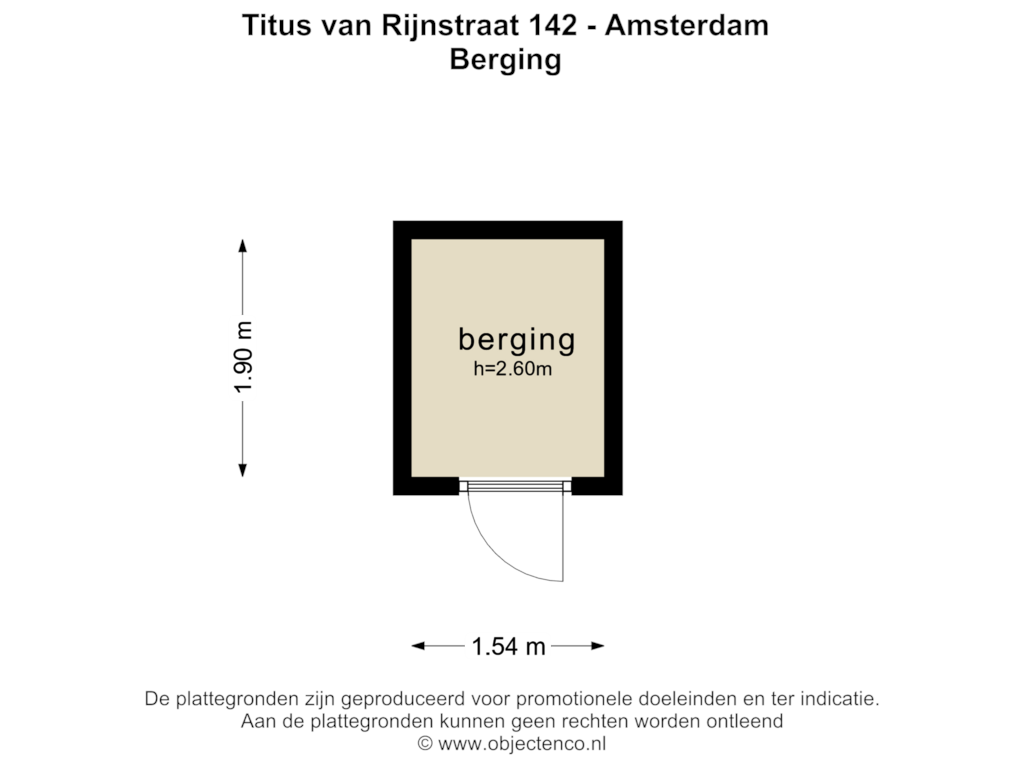 Bekijk plattegrond van BERGING van Titus van Rijnstraat 142