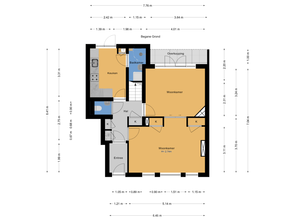 Bekijk plattegrond van Begane Grond van Soesterbergstraat 81