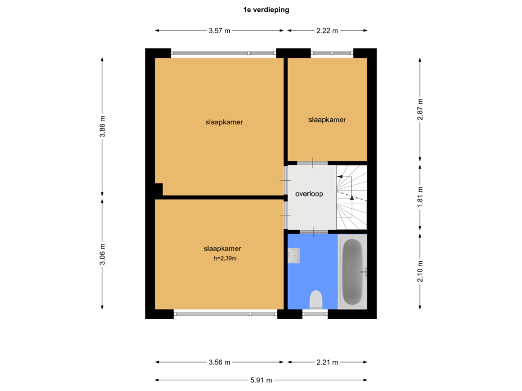 Bekijk plattegrond van 1e van Huibert van Eijkenstraat 45