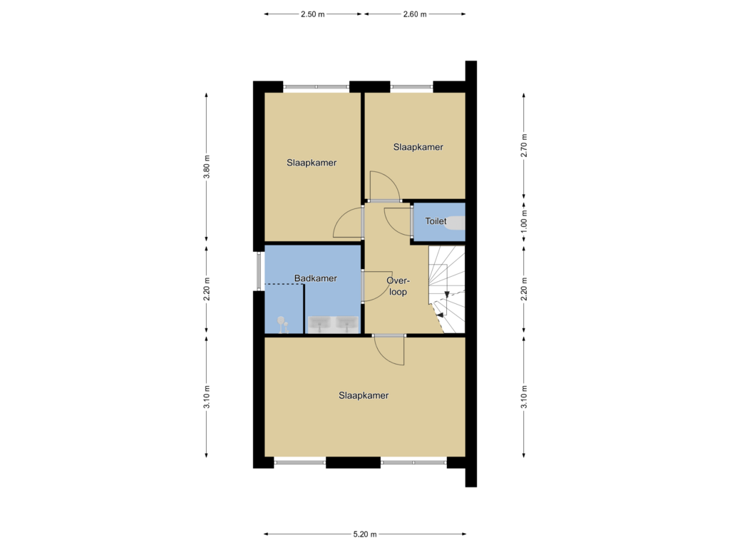 Bekijk plattegrond van 2e verdieping van Lage Riem 6