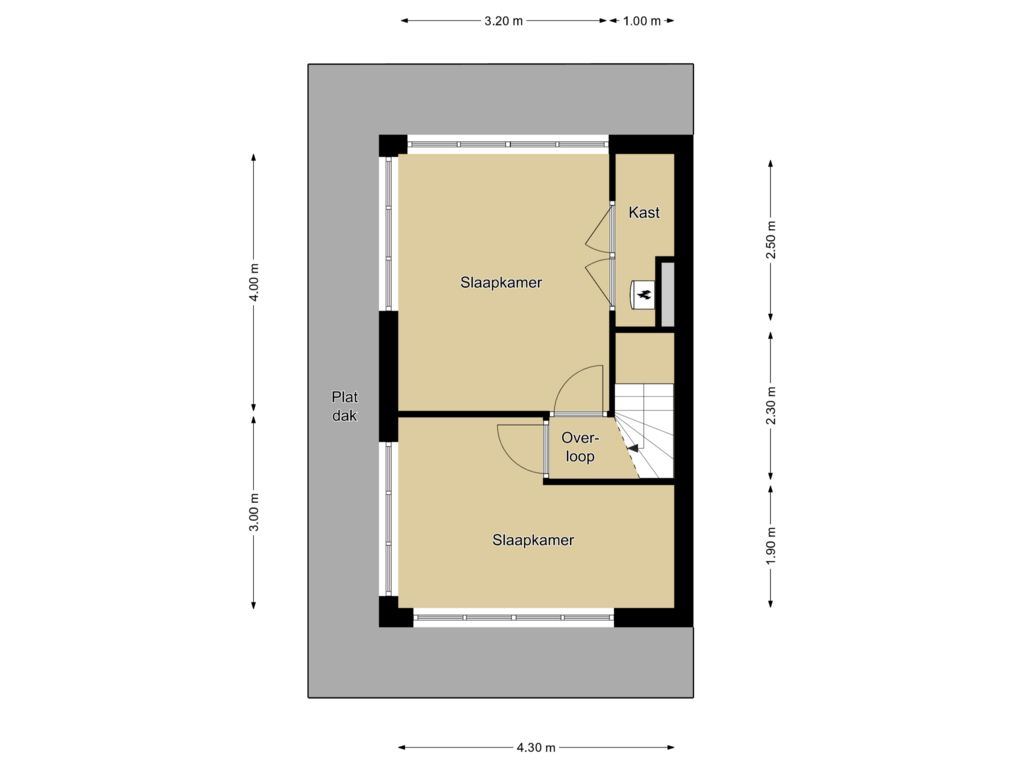 Bekijk plattegrond van 3e verdieping van Lage Riem 6