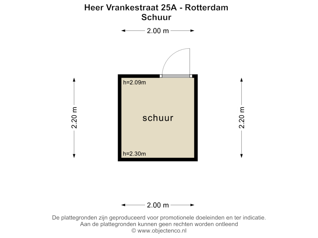 View floorplan of SCHUUR of Heer Vrankestraat 25-A