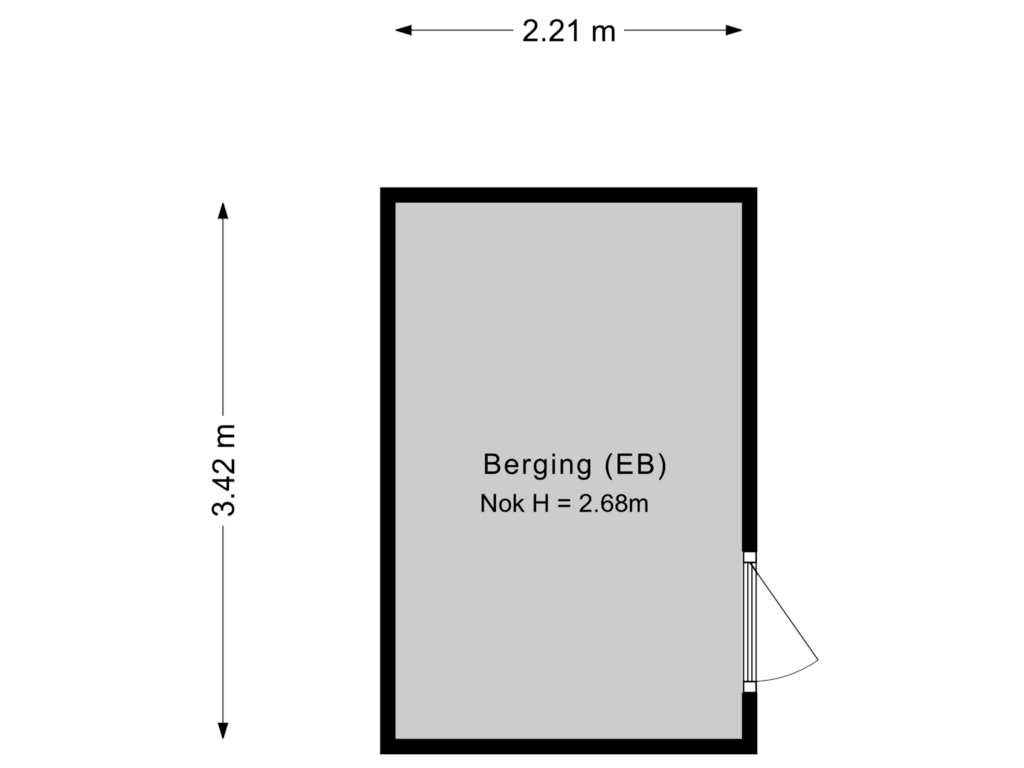 View floorplan of Berging of Gildestraat 38