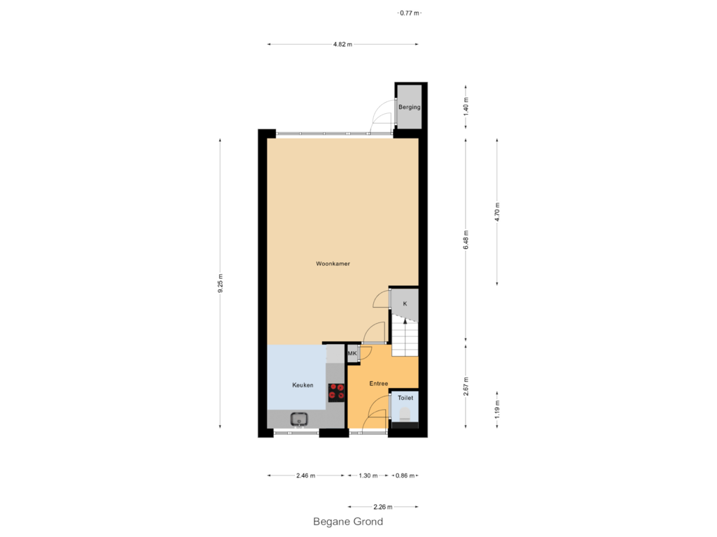 Bekijk plattegrond van Begane Grond van Doggersbank 21