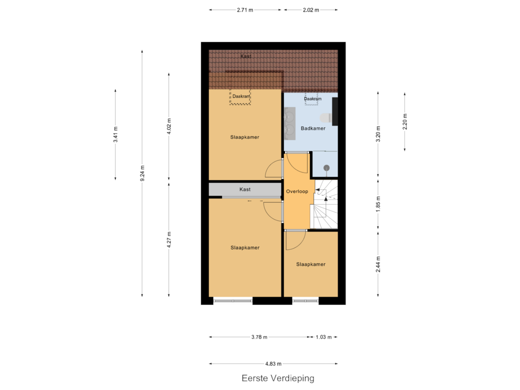 Bekijk plattegrond van Eerste Verdieping van Doggersbank 21