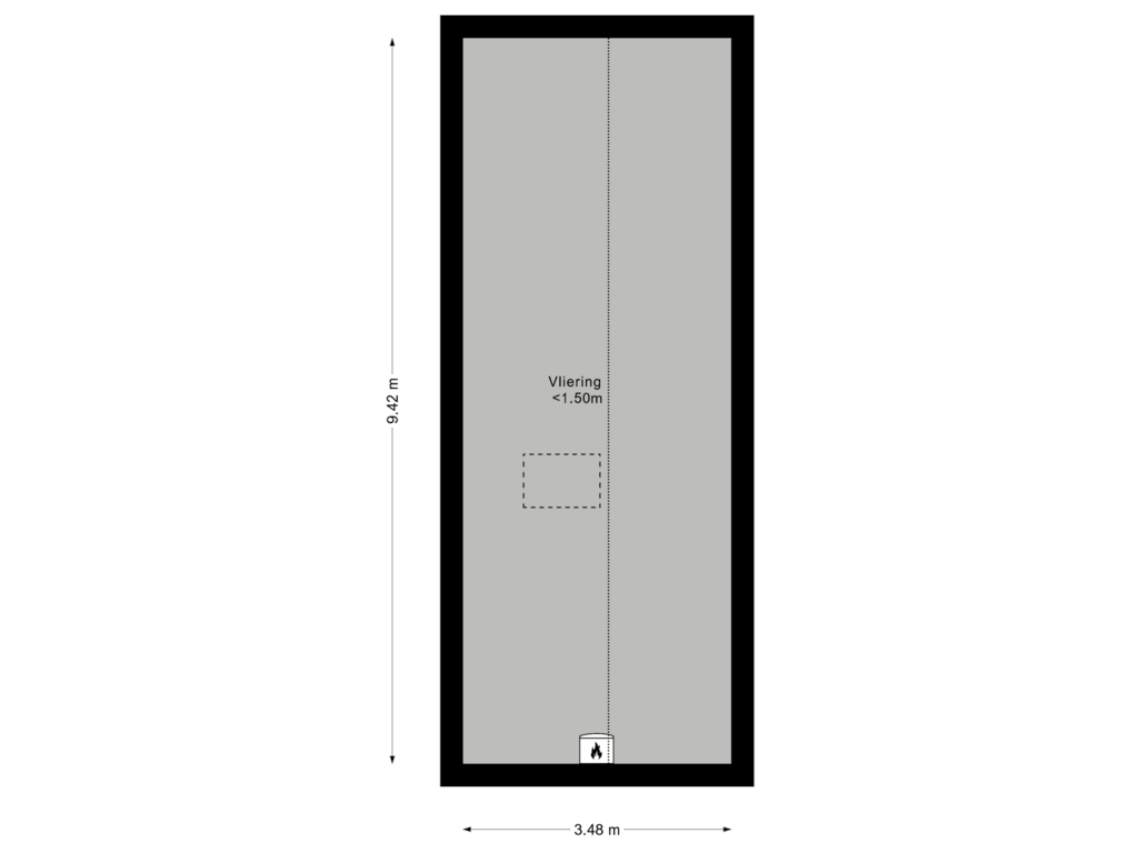 View floorplan of Tweede Verdieping of Militaireweg 77