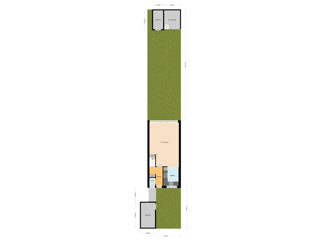 View floorplan of Situatie of Militaireweg 77