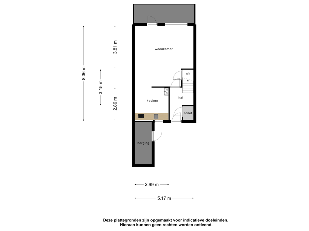 View floorplan of begane grond of Abersland 1018