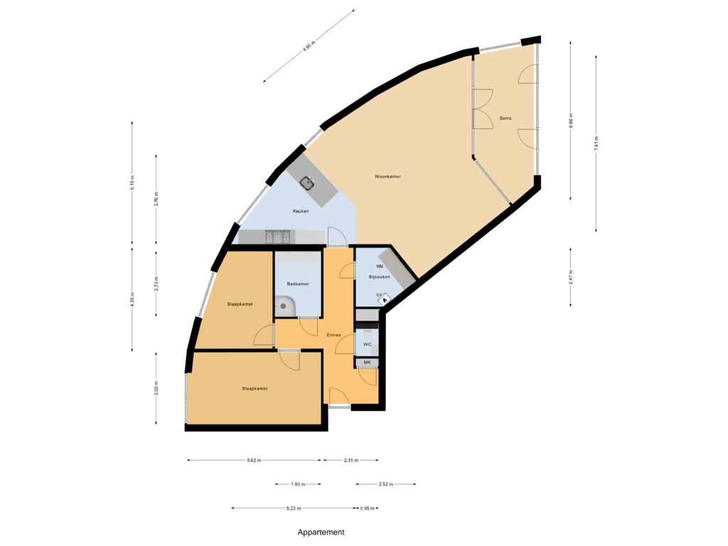 Bekijk plattegrond van Appartement van Raesbergenstraat 3