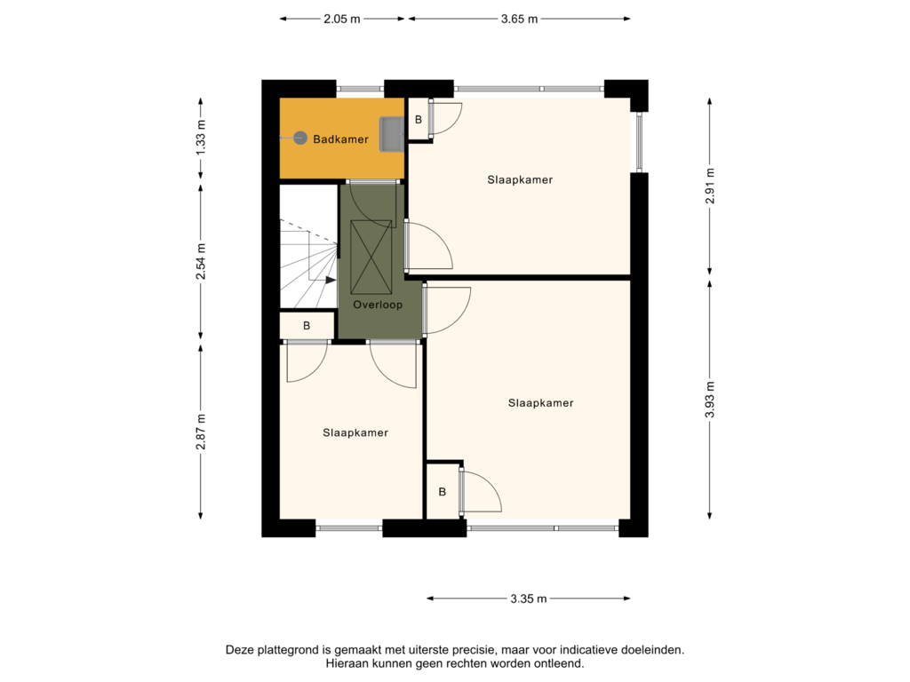 Bekijk plattegrond van 1e Verdieping van Kapelstrjitte 11