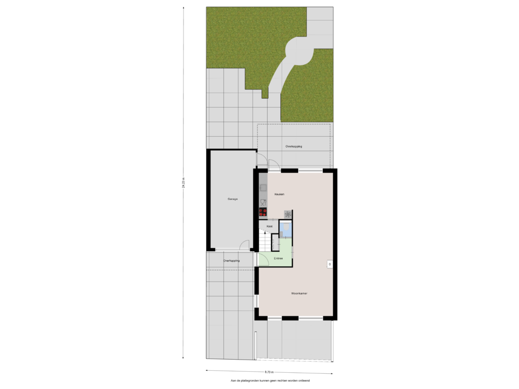 View floorplan of Begane grond - tuin of Maaslaan 32