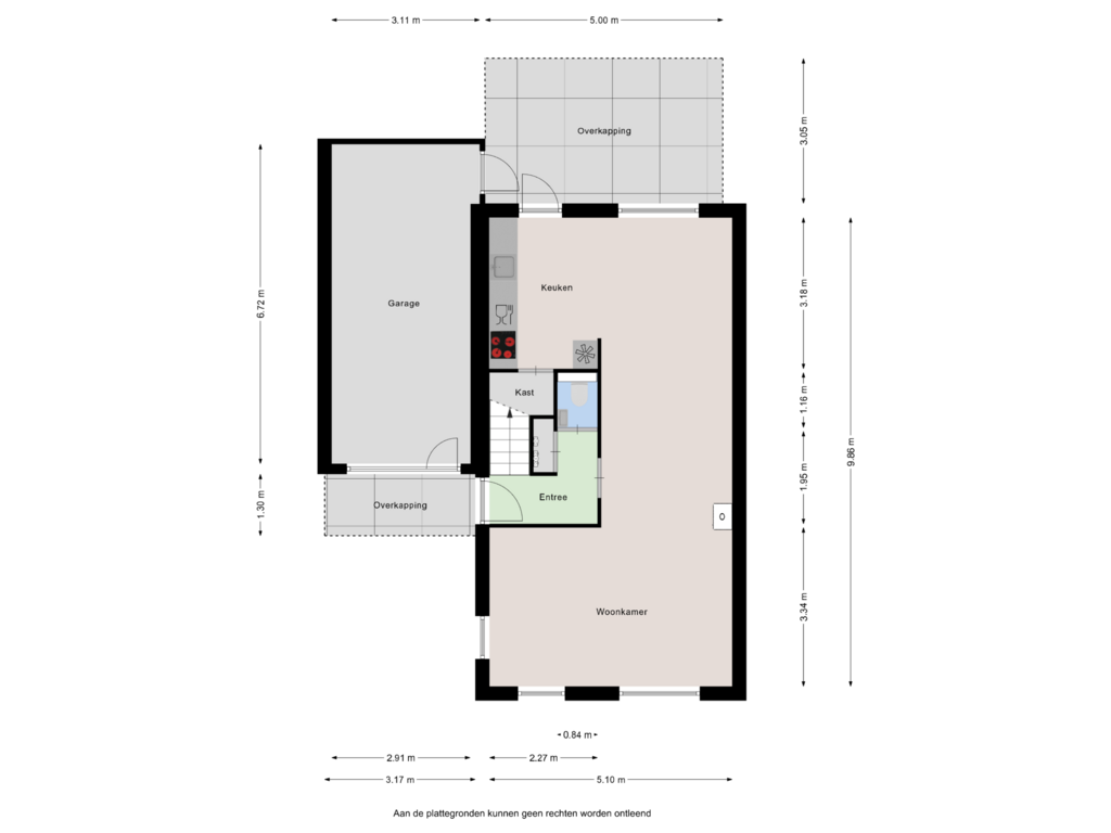 View floorplan of Begane grond of Maaslaan 32