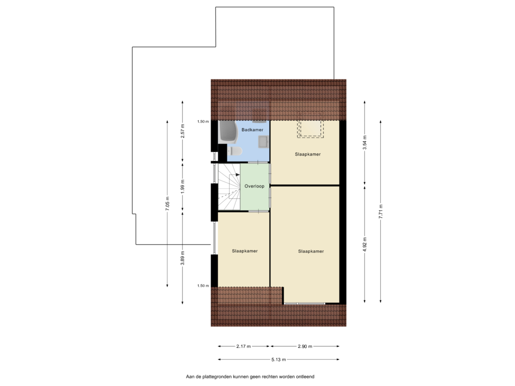 View floorplan of Eerste verdieping of Maaslaan 32