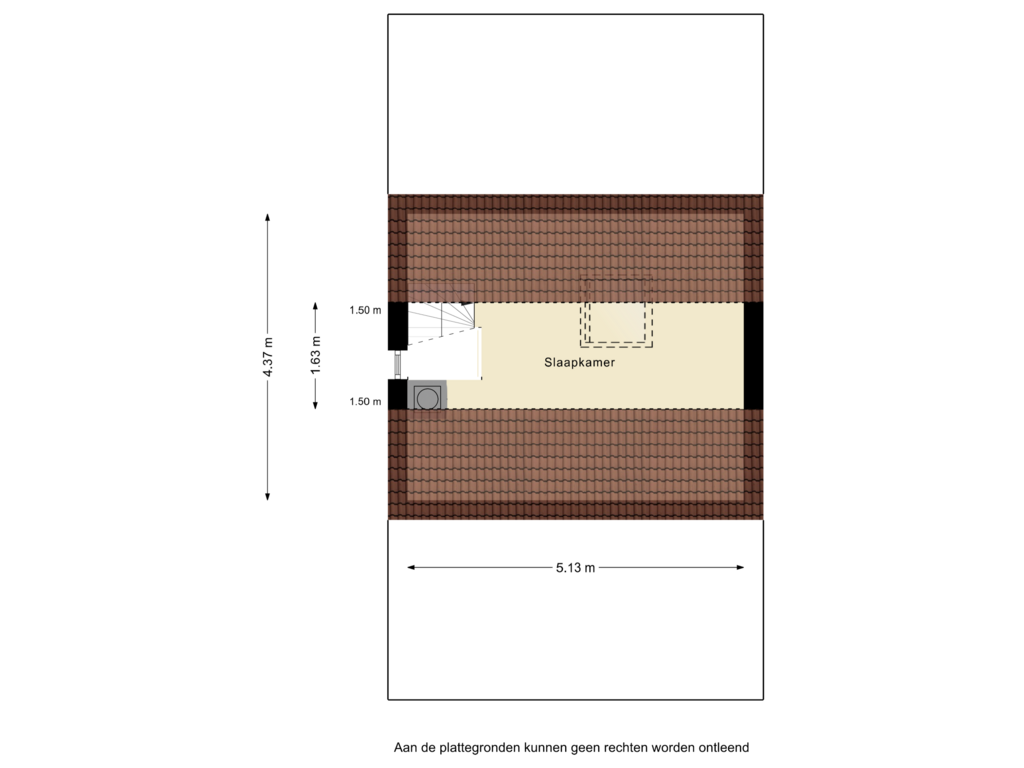 View floorplan of Tweede verdieping of Maaslaan 32