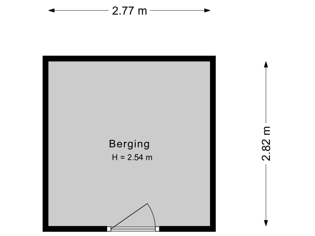 View floorplan of Berging of Koning Lodewijklaan 82