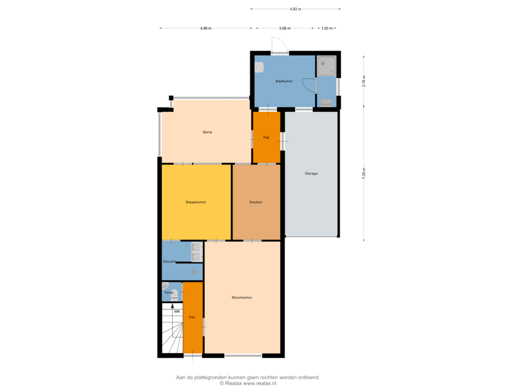 View floorplan of Begane grond of Noorderdiep 425-A