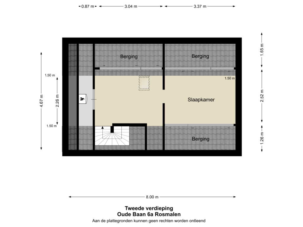 Bekijk plattegrond van Tweede verdieping van Oude Baan 6-A