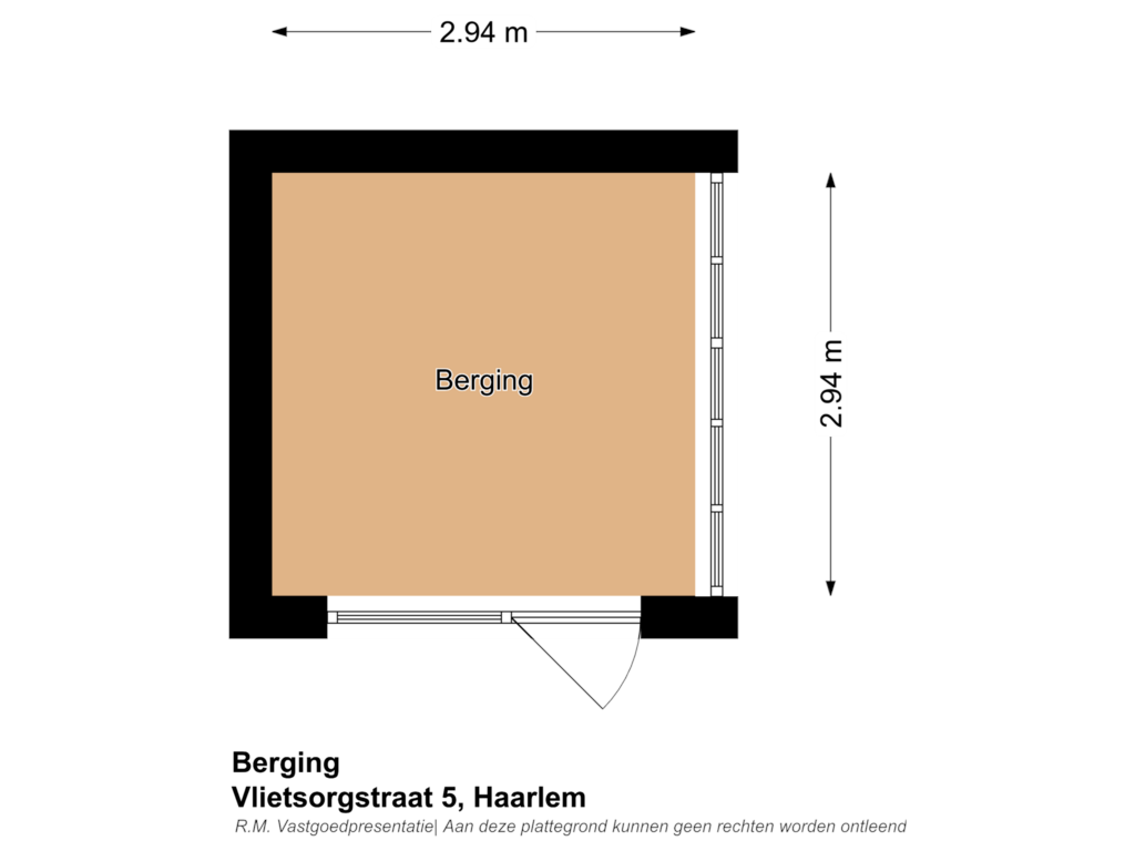 Bekijk plattegrond van Berging van Vlietsorgstraat 5