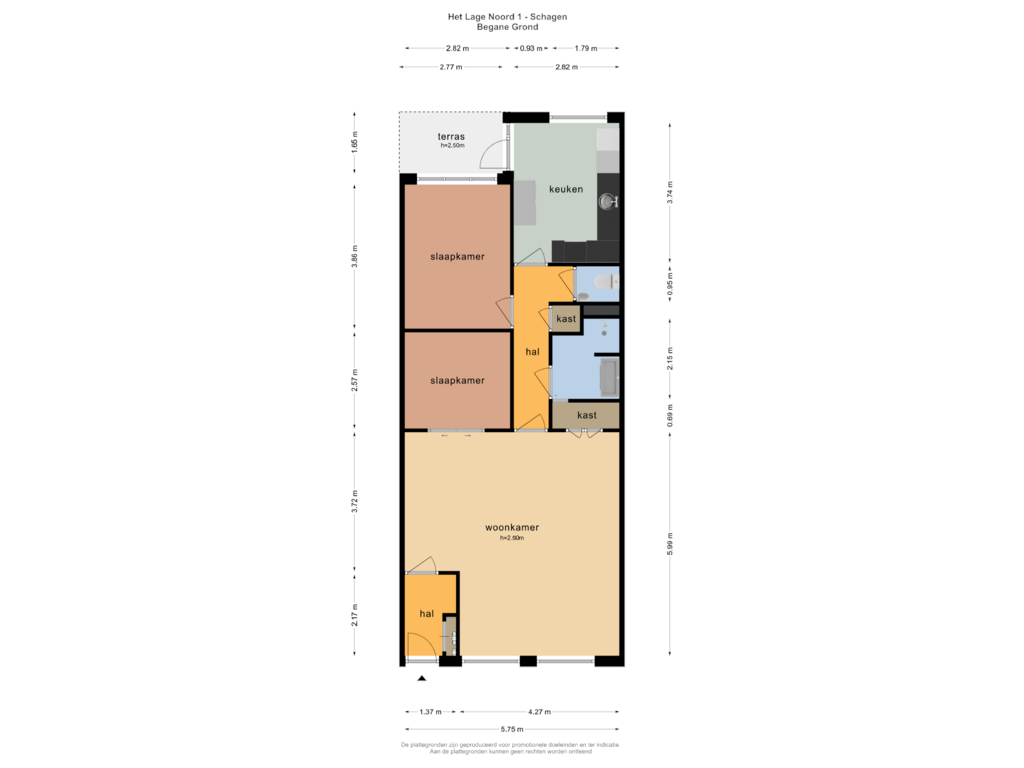 Bekijk plattegrond van BEGANE GROND van Het Lage Noord 1