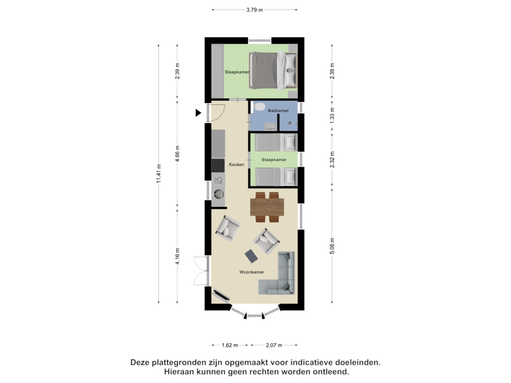 View floorplan of Begane Grond of Schoneveld 1-H206