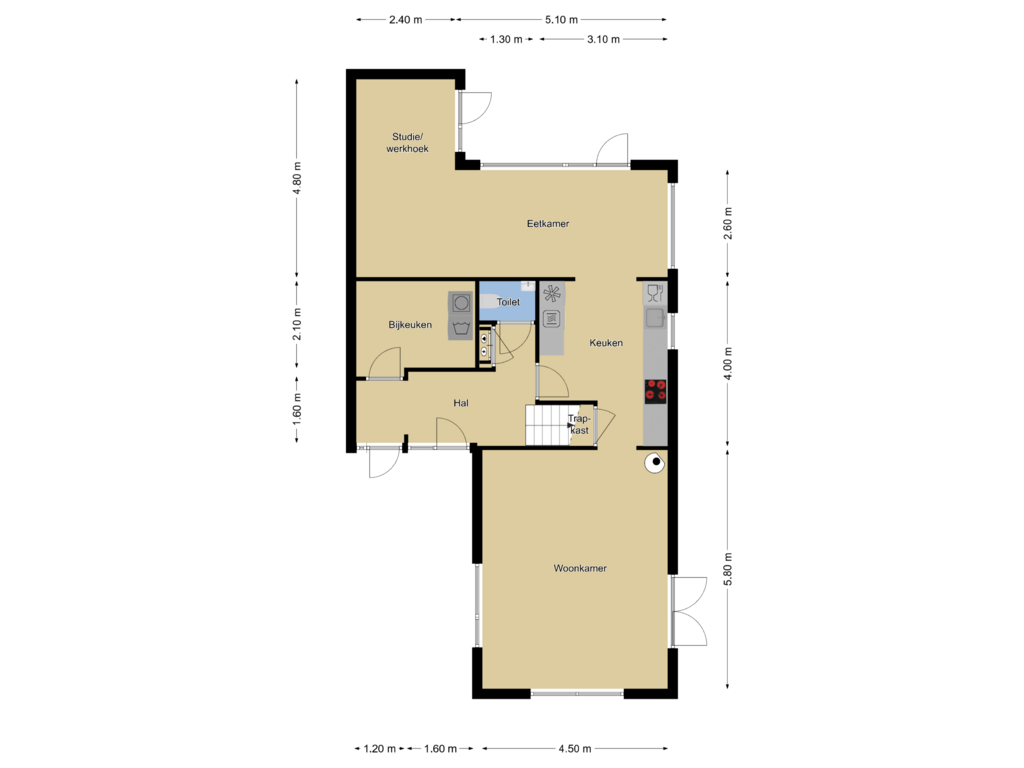 Bekijk plattegrond van Begane grond van Hammarskjöldpark 10